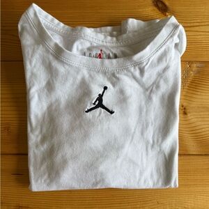 Nike White Kids Shirt with Black Logo